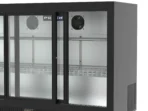 Proex BKB-335S Triple Sliding Glass Door Back Bar Cooler – 290L Black - Image 4