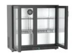 Proex BKB-235H Double Hinged Glass Door Back Bar Cooler – 170L Black - Image 3
