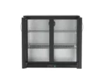 Proex BKB-235H Double Hinged Glass Door Back Bar Cooler – 170L Black - Image 4