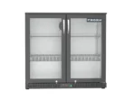 Proex BKB-235H Double Hinged Glass Door Back Bar Cooler – 170L Black - Image 5