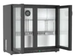Proex BKB-235H Double Hinged Glass Door Back Bar Cooler – 170L Black - Image 6