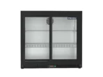 Proex BKB-235S Double Sliding Glass Door Back Bar Cooler – 170L Black - Image 4