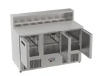 Proex PS903 3-Door Refrigerated Pizza Prep Counter – 368L - Image 6