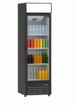 Proex SCA360VL Upright Glass Door Display Cooler – 340L Black - Image 2