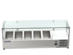 Proex VRX1200/330 Countertop Refrigerated Topping Unit with Glass Canopy – 5 × GN 1/4 - Image 4