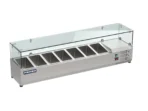 Proex VRX1500/330 Countertop Refrigerated Topping Unit with Glass Canopy – 7 × GN 1/4 - Image 2