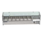 Proex VRX1500/330 Countertop Refrigerated Topping Unit with Glass Canopy – 7 × GN 1/4 - Image 4